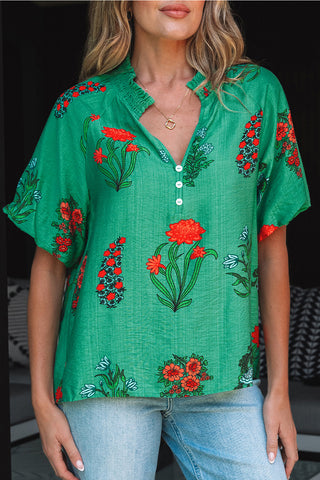 Floral Print Relaxed Fit Blouse