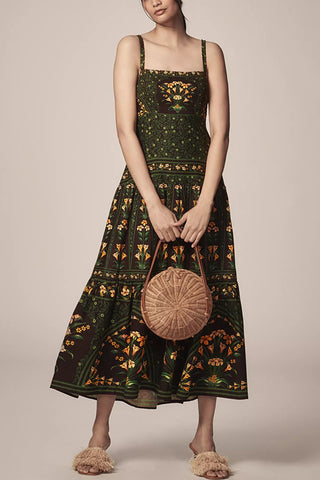 Floral Tiered Vacation Dress
