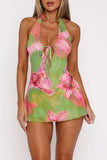 Vacation Backless Mini Dress