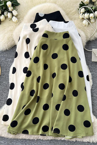 Polka Dot Maxi Skirt