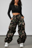 Artistic Flow Wide-Leg Casual Pants