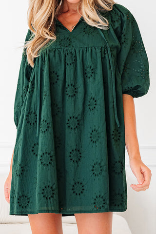 Eyelet Boho Mini Dress