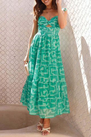 Cutout Strap Midi Dress