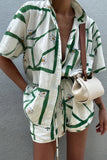 Geometric Shirt & Shorts Set