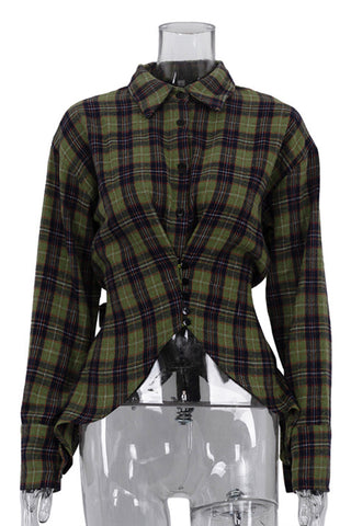 Plaid Button-Down Shirt