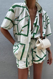 Patterned Short Sleeve Set