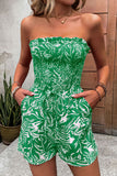 Strapless Printed Romper