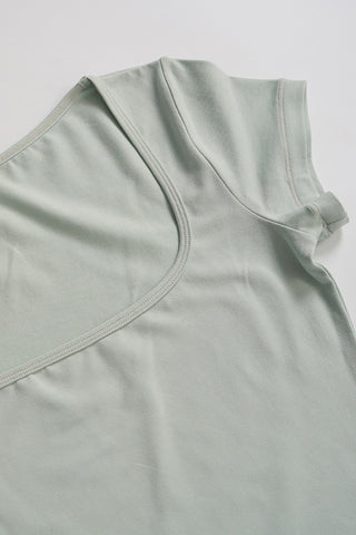 Square-Neck Fitted T-Shirt