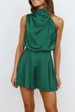 Halter Neck Short Romper