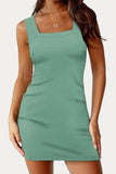 Square Neck Sleeveless Casual Dress