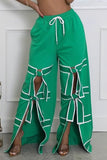 Tie-Detail Wide-Leg Casual Pants