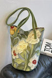 Floral Detail Tote Bag