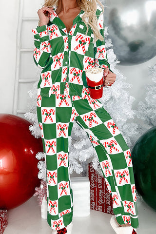 Festive Patterned Pants Set