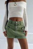 Pocket Denim Mini Skirt