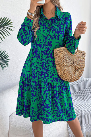 Long Sleeve Dress with Bold Printed Style
