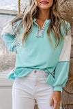 Casual Chic Sweatshirt with Patchwork Details