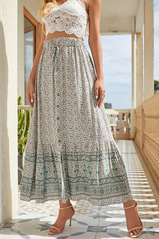 Elegant Floral Maxi Skirt