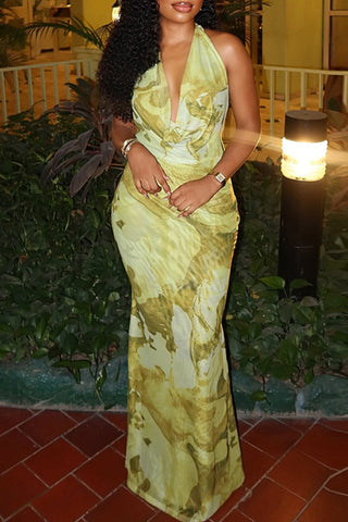 Halter Neck Maxi Dress