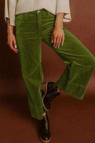Wide-Leg Corduroy Casual Pants