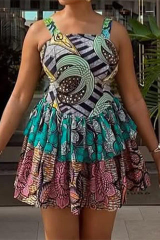 Vibrant Patterned Casual Dress
