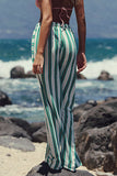 Striped Wide-Leg Casual Pants