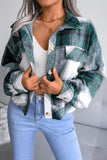 Button-Down Plaid Jacket