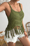 Fringe Detail Knit Tank Top
