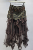 Layered Ruffle Midi Skirt