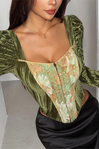 Off-Shoulder Corset Tank Top
