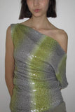 One-Shoulder Sequined T-Shirt