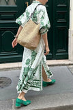 Floral Print Long Casual Dress