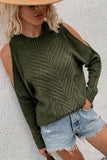 Chic Cold-Shoulder Sweater