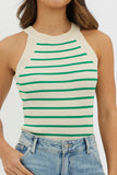 Striped Halter Tank Top