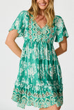 Floral V-Neck Casual Dress