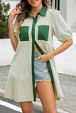 Stripe Color Block Patchwork Mini Dress