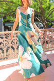 Floral Print Flowy Maxi Dress