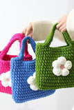 Floral Knit Handbag