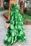 Elegant Floral Skirt Set