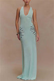 Sequined Low-Back Casual Dress