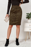 Animal Print Midi Skirt