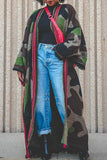 Statement Striped Pattern Poncho