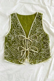 Floral Tie-Front Vest