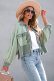 Textured Fringe Denim Jacket