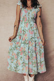 Floral Tiered Midi Dress