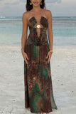Strappy Halter Maxi Dress