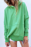 Casual Button-Up Hoodie Sweatshirt