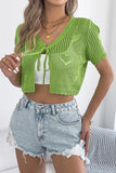 Tie-Front Knit Shrug