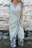 Wrap-Front Wide-Leg Jumpsuit