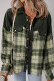 Plaid Corduroy Button-Up Shirt