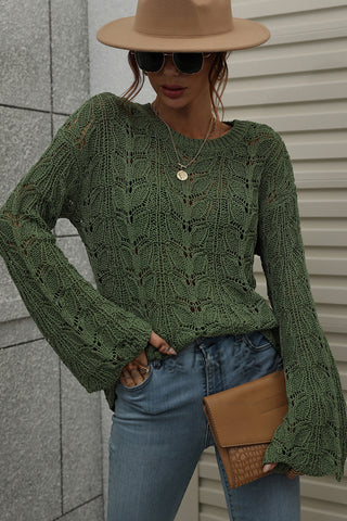 Elegant Lace Knit Sweater